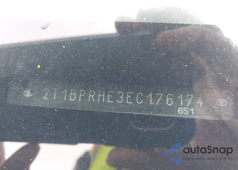 2014 Toyota Corolla Le Eco из США, поврежденный, VIN 2T1BPRHE3EC176174